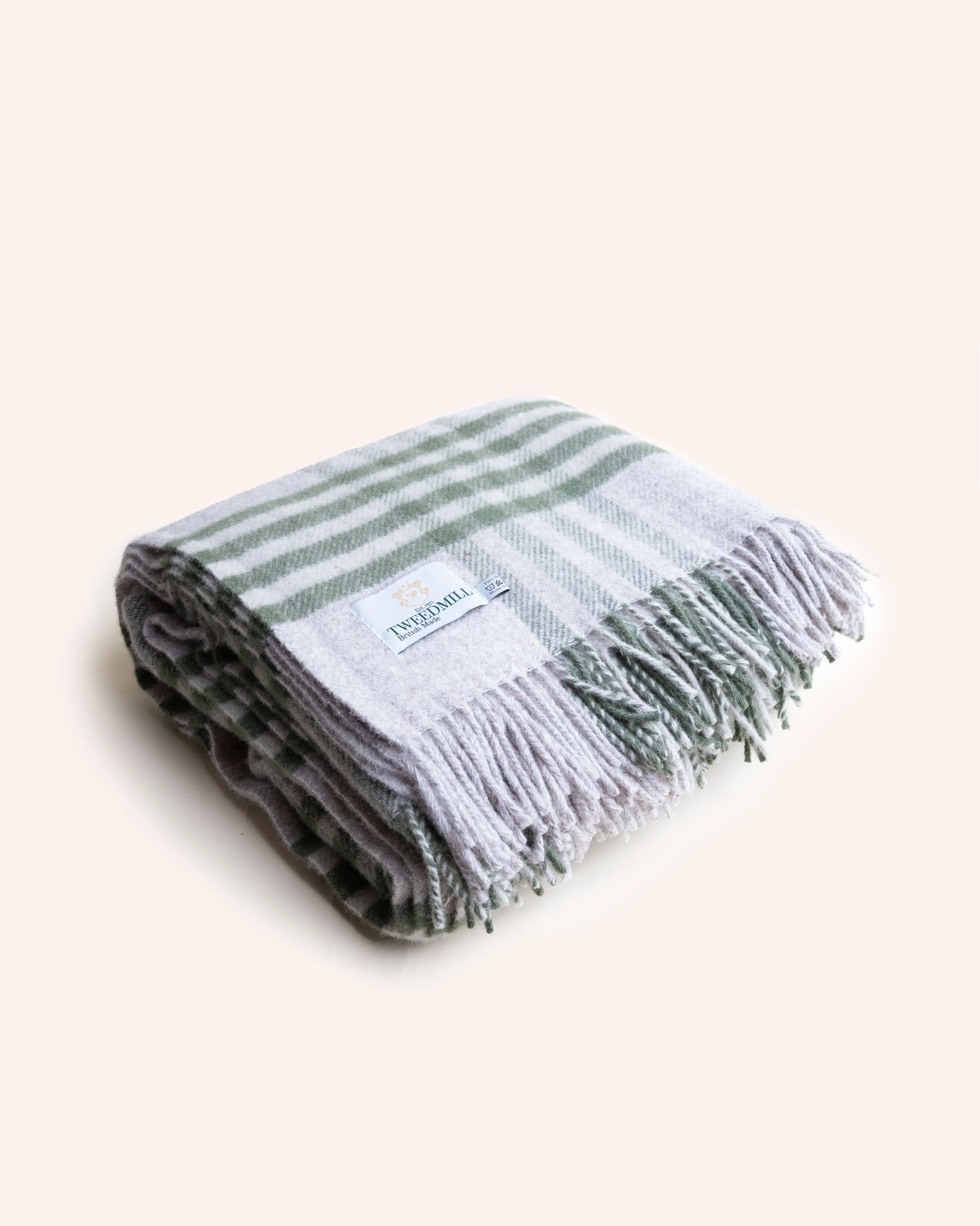 Hex Check Olive Throw - Image 3