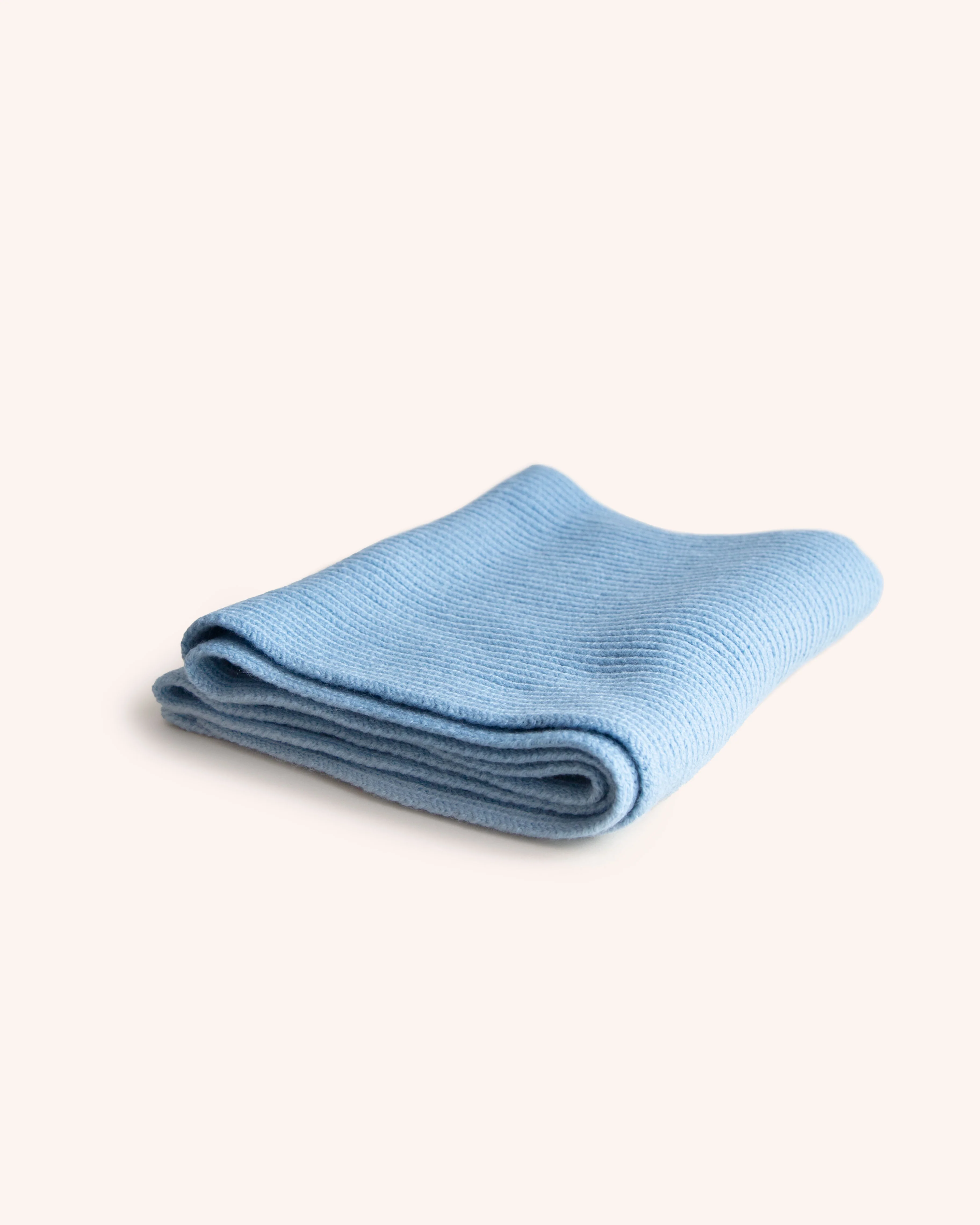 Rib Scarf - Light Blue - Image 4